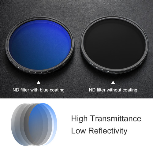 K&F Concept 55mm ND2-ND400 Blue Multi-Coated Variable ND Filter KF01.1400 - 3